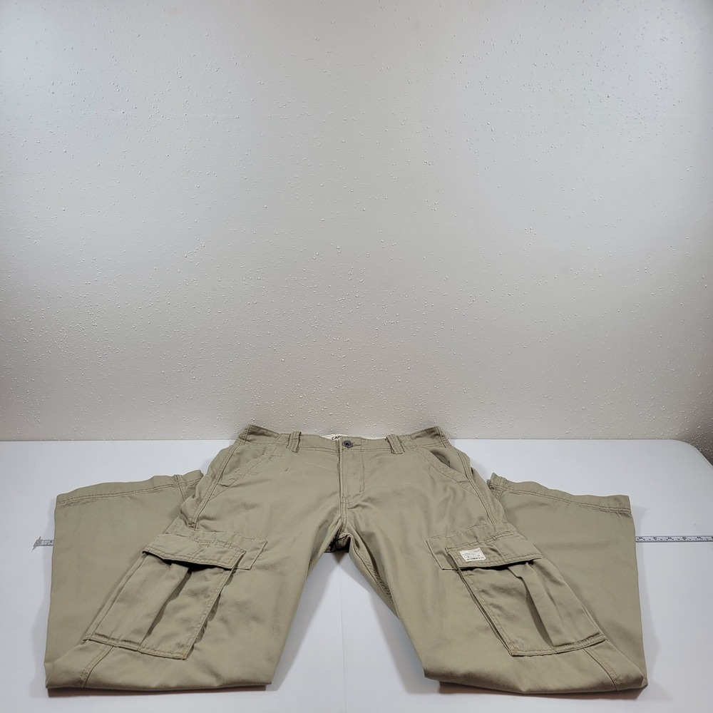 Levi's Cargo Pants Mens 32x34 Tan Khaki Excellent Loose Straight Utility Twill